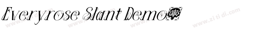 Everyrose Slant Demo字体转换